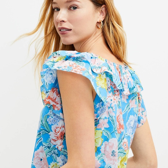 LOFT Garden Ruffle Shell - Picture 5 of 6